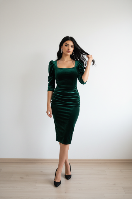 فستان مخمل رسمي لونين