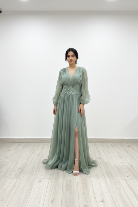 فستان مناسبات اخضر