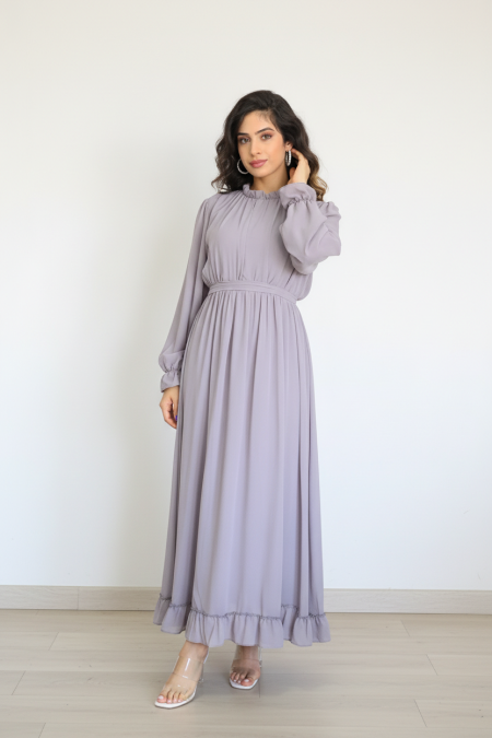 فستان عملي رمادي