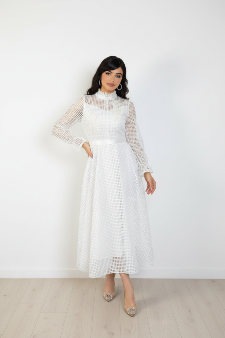 فستان مناسبات ابيض