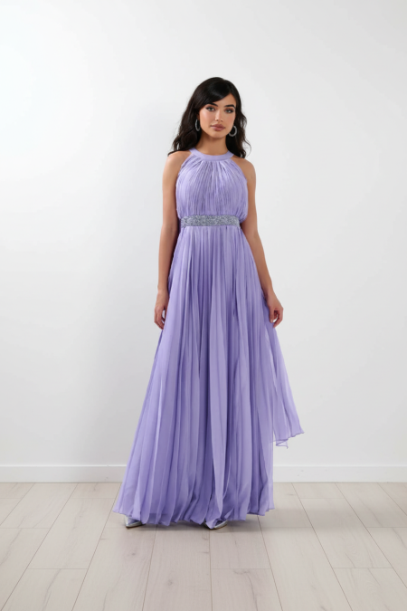 فستان مناسبات طويل لونين