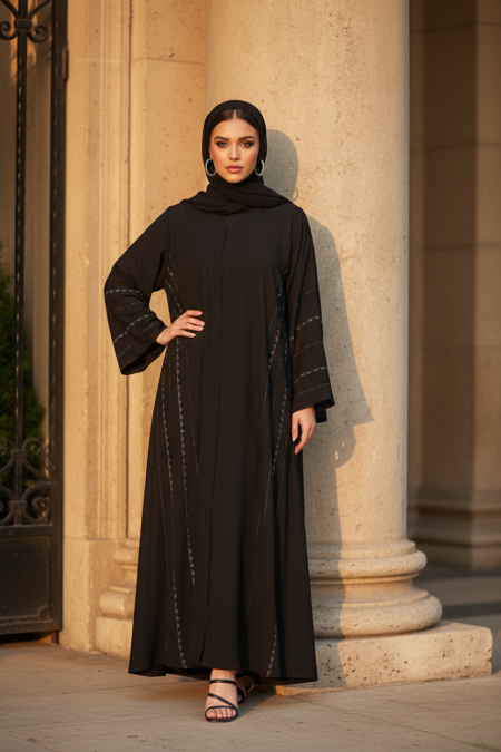 عباي سود مع ستراس