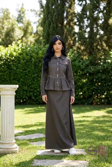 طقم جينز تنورة 3 الوان